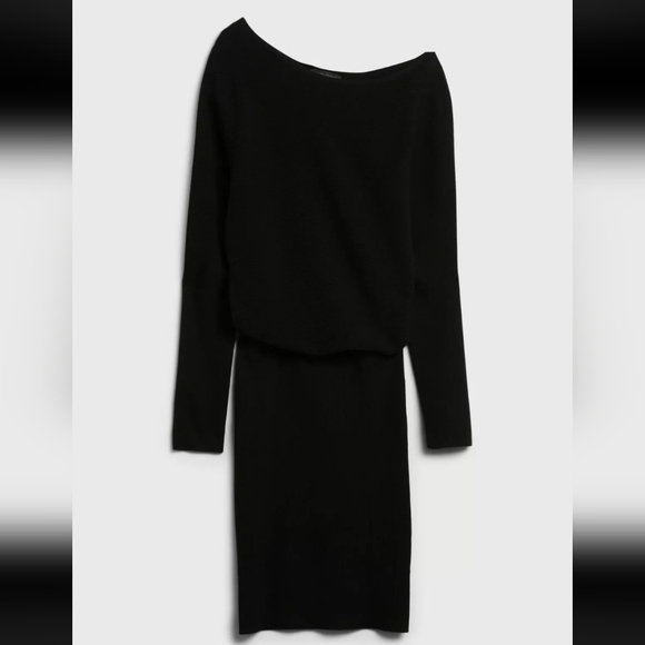 New Banana republic off shoulder sweater dress large tall - Picture 4 of 5